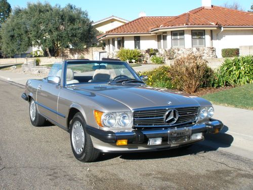 1987 mercedes benz w107 560sl smoke silver 27k miles like new convertible