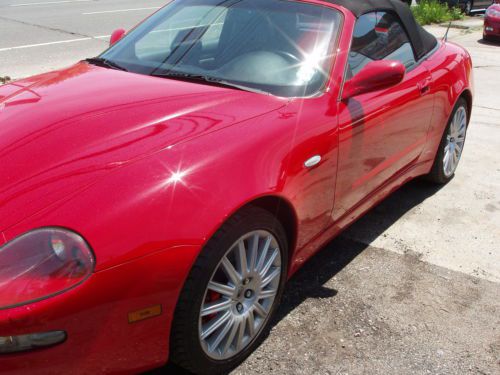 2002 red  maserati spyder gt convertible