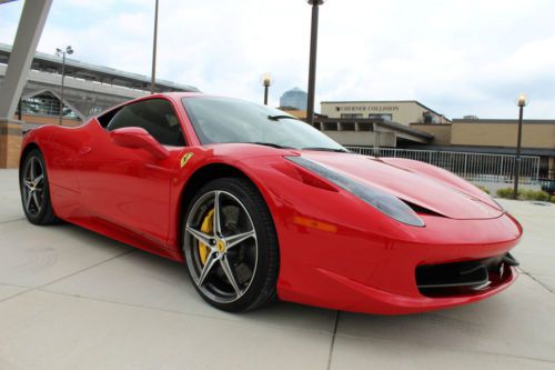 2013 ferrari 458 italia 2dr coupe | corsa red / black | $68k optns | $305k msrp