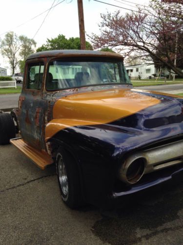 1956 ford f100 longbed rat rod project-runs-drives-stops