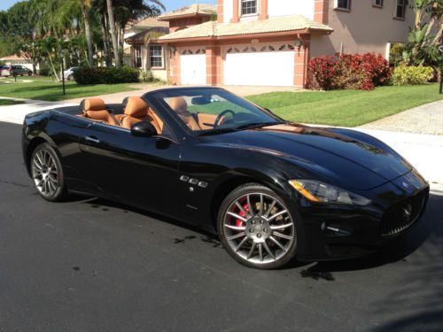 Maserati 2010 gran turismo convertible black/cuoio int 100k warranty 22k miles