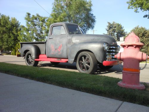 Chevy five window  cab pickup 1948 1949 1950 1951 1952  body off restore hotrod