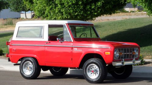 1974 ford bronco red uncut 302 v8 automatic power steering beautiful must see!!!