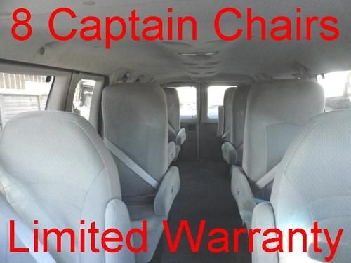 2008 ford e150 xlt e-series van 8 captain chairs