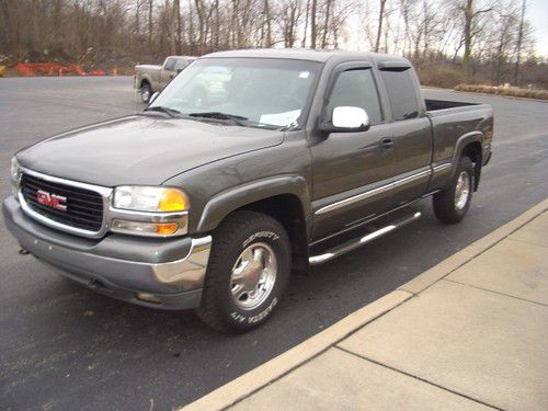 2001 gmc sierra 1500 sle z71 4x4 extended cab pickup 4-door 5.3l super c lean!