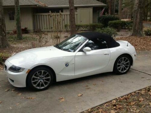 2008 bmw z4 convertible 3.0i 24v straight 6 white with black top