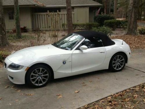 2008 bmw z4 convertible 3.0i 24v straight 6 white with black top
