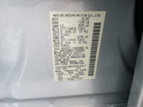 Nissan Armada LE Premium 4WD Sunroof 20 inch wheels like new clean car fax, image 73