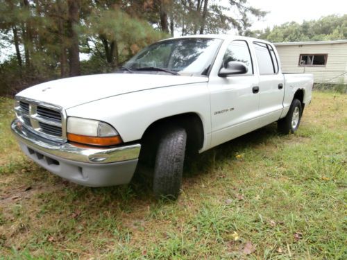 2001 dodge dakota slt quad cab pickup 4-door 4.7l 5 speed work truck no reserve