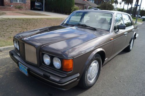 1990 bentley turbo r-75k original mies in &#039;dark oyster&#039; over &#039;mushroom&#039; leather!