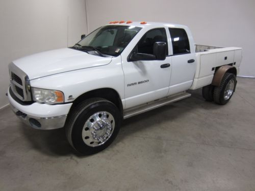 04 dodge ram 3500 slt 5.9l i6 diesel ats compound turbo quad utility bed drw 4x4