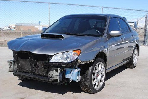 2007 subaru impreza wrx sti damaged salvage economical turbo powered wont last!