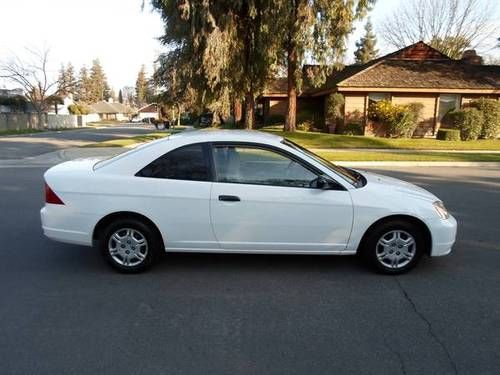 Very nice 2001 honda civic lx 2 dr coupe 5 speed runs perfect!