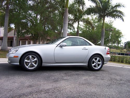 2001 mercedes benz slk320 slk 320 one 1 owner florida car silver 32k miles wow!!