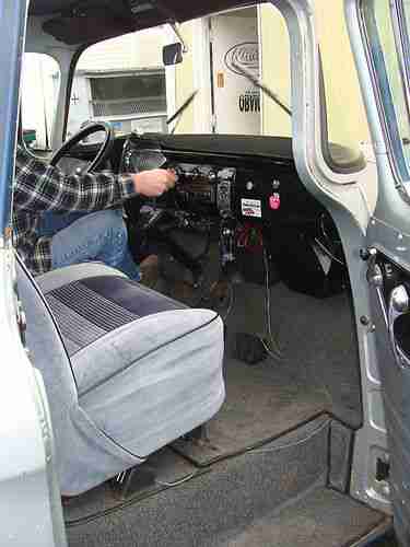 1955 Chevrolet, 327 small block, step side, big window, pickup truck, image 8