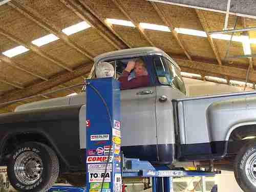 1955 Chevrolet, 327 small block, step side, big window, pickup truck, image 21