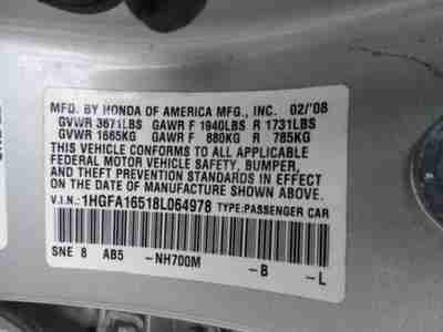 ONE OWNER WELL KEPT  2008 CIVIC ALL POWER OPTIONS, US $9,995.00, image 12