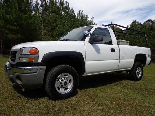 2006 gmc sierra 2500 hd 4x4 regular cab pickup 6.0l gas n mississippi no reserve