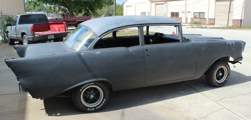 1957 chevy bel air 2dr, gasser, rat rod, street rod, 1955 1956 solid builder