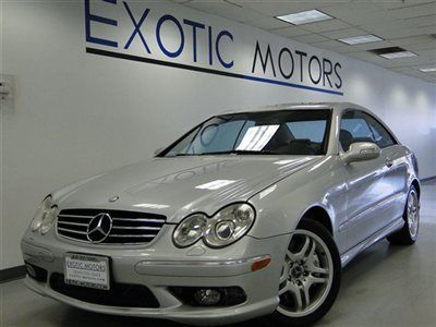 2004 mercedes clk55 amg! nav keylesgo heated-sts xenons shade moonroof 1-owner!!