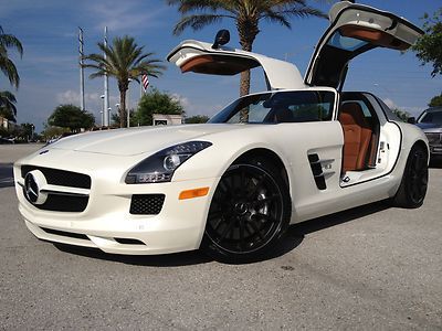 2012 mercedes benz sls coupe 1 owner florida car designo mystic white ii