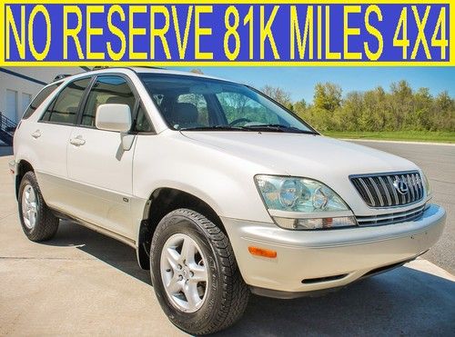 No reserve 81k mile awd amazing condition pearl white 4x4 rx330 rx350 00 01  03