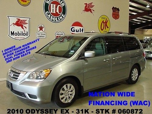 2010 odyssey ex,v6,cloth,6 disk cd,dual pwr slide doors,3rd row,31k,we finance!