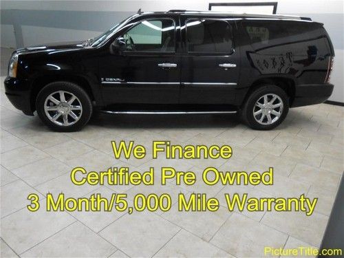 07 gmc yukon xl gps navi 3rd seat tv/dvd heatseats certified warranty texas