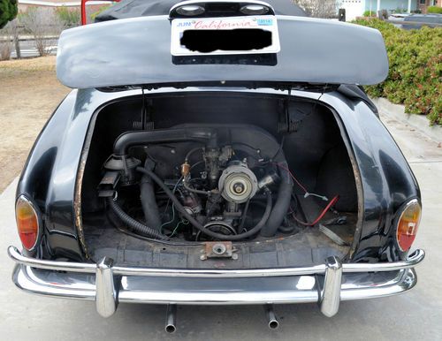 1965 Karmann Ghia Volkswagen Coupe Type 1 Black Matching Pan/Shell, image 4