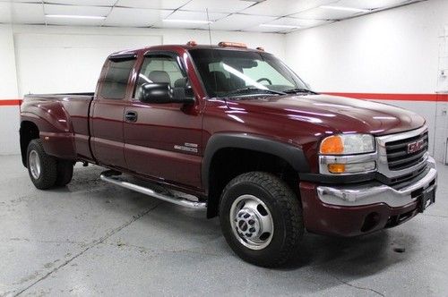 6.6l duramax turbo diesel v8 auto dually long bed ext cab 4x4 4wd clean carfax