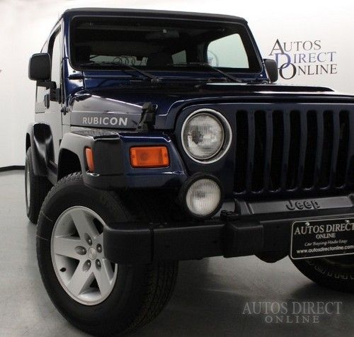 We finance 04 rubicon auto hard top &amp; soft top full metal doors 30k low miles i6