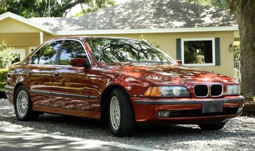 1999 bmw 528i sienna red metallic 4-d sedan florida car with low mileage