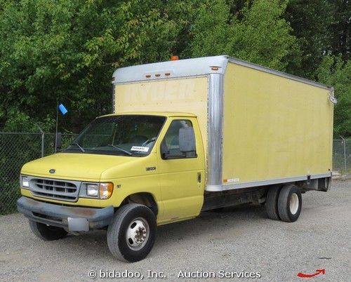 Ford f-350 cargo box truck van 5.4l v8 a/t a/c ramp bidadoo