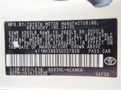 2005 Toyota Avalon Touring 3.5L White Diamond Sunroof, image 36