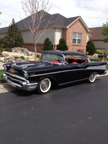 1957 chevrolet bel air, 2 door hard top,compelety  restored to factory condition