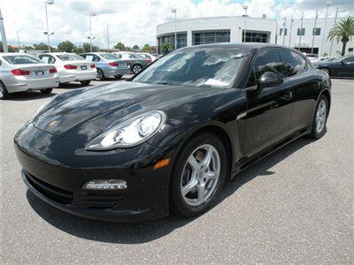 2011 porsche panamera black/black navigation, camera, sunroof clean carfax fl