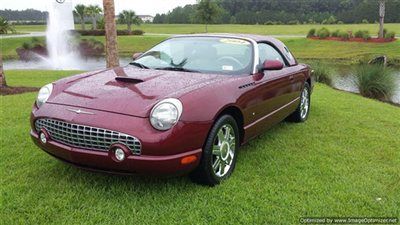 2004 ford thunderbird convertible merlot hard and soft top 40k miles