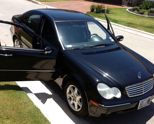 2001 mercedes-benz c320 - black w/leather interior, garage kept,