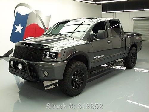 2010 nissan titan pro-4x crew 4x4 lift sunroof dvd 36k texas direct auto