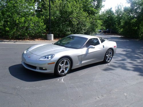 2008 corvette coupe machine silver black leather