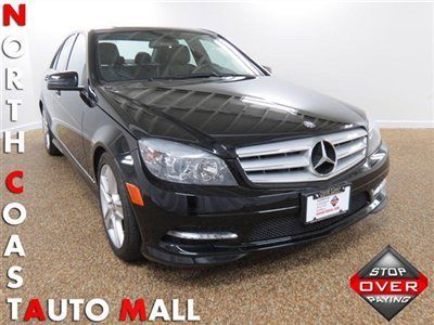 2011(11)c300 4matic fact w-ty only 30k black/black heat sts moon phone cd chgr