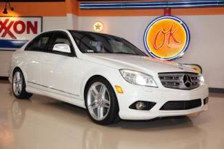 2009 mercedes benz c350 c class white 3.5l sport navigation 1 owner financing tx