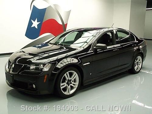 2009 pontiac g8 htd leather blk on blk spoiler 18's 33k texas direct auto