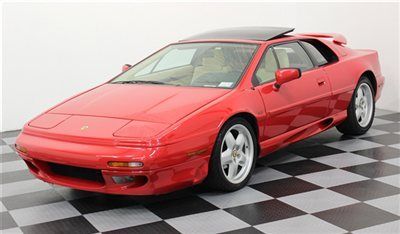 Red/beige 1994 lotus espirit s4 turbo coupe 5 speed low miles clean history