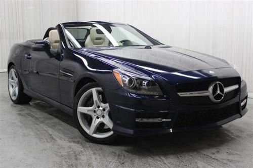 Mercedes-benz slk 250 navigation leather amg wheels heated seats blue tan