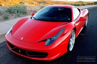 2012 ferrari 458 italia one owner pristine loaded free 7yr maintenance plan!!