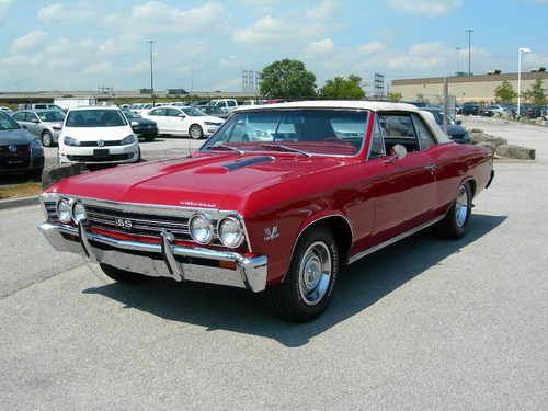 1967 #'s matching chevrolet chevelle ss-396 auto convertible excellent cond!!