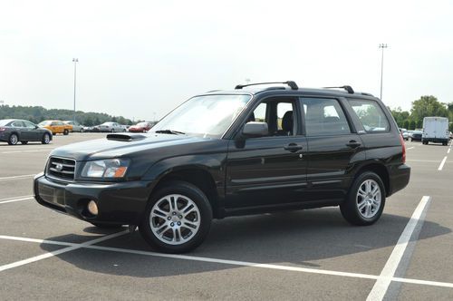 2004 black subaru forester xt 2.5l turbocharged 5 speed manual very nice vehicle