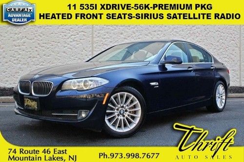 11 535i xdrive-56k-premium pkg-heated front seats-sirius satellite radio