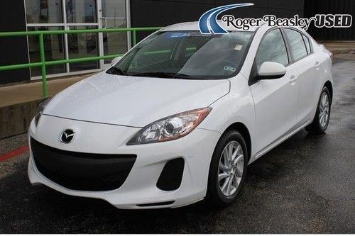12 mazda3 i touring sedan automatic white bluetooth aux input abs cruise control